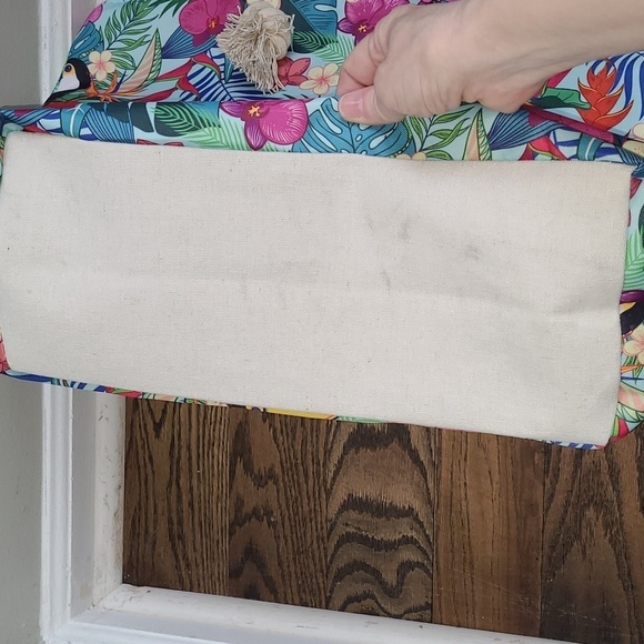 Large canvas tropical print tote bag NWT - Picture 6 of 8